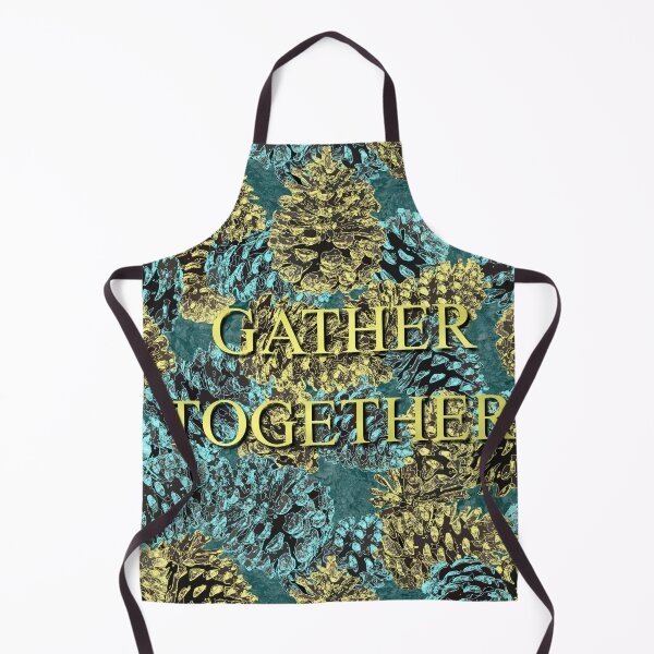 Item preview, Gather Together on Blue and Gold Pinecones 5748 designed and sold by Art in My Loft.