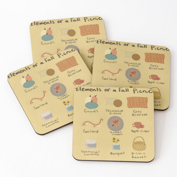 Item preview, Elements of a Fall Picnic designed and sold by MoonRiverIllus.