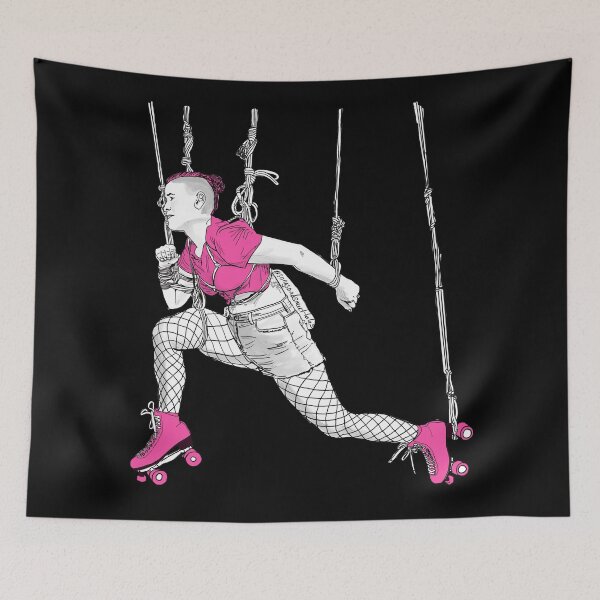 Item preview, Shibari Roller Girl on black  designed and sold by Songsnsmuttales.
