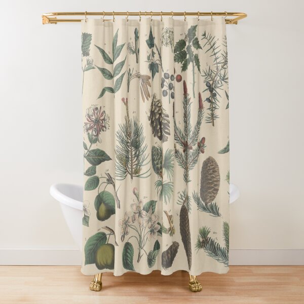 Naturalist Fish Chart Shower Curtain by Blue Specs Studio