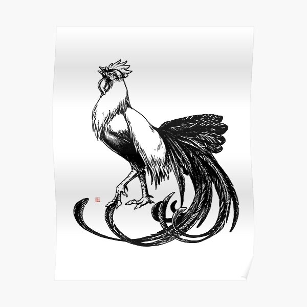 Longtail Rooster Poster