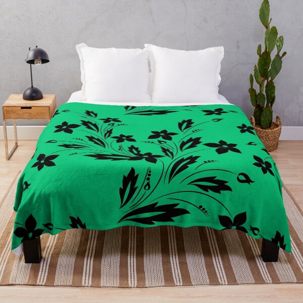 Item preview, Green Rush Garden Flower Pattern designed and sold by NamColors.