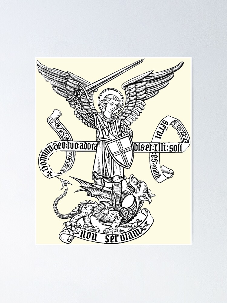 Saint Michael the Archangel Angel - San Miguel Arcangel Print Picture Poster
