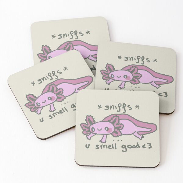Item preview, "u smell  good" axolotl designed and sold by wunzie.
