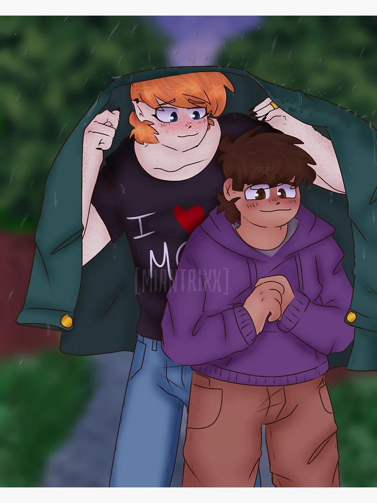 Edd and Matt walking in the park Pin for Sale by Miantrixx