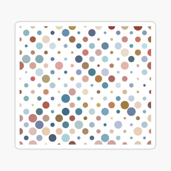 Earth Tones Aesthetic Polka Dot Geometric Pattern Sticker