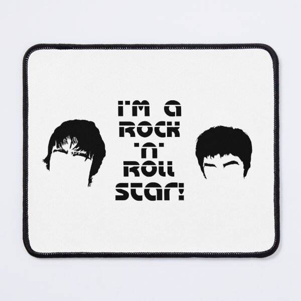 Item preview, Rock n Roll Star Oasis Black Horizontal Print Drawing Art designed and sold by Printopia-.