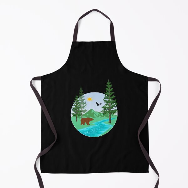 Item preview, Bear Scenic Circle on Black designed and sold by HighCountry2021.