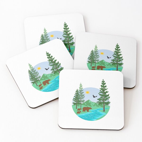Item preview, Bear with Cubs Scenic Circle designed and sold by HighCountry2021.