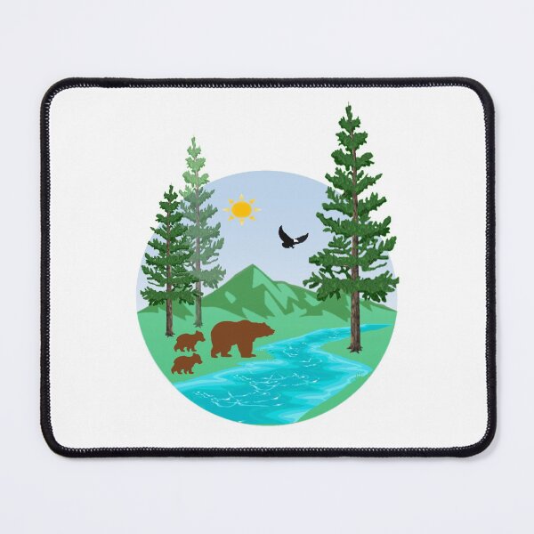 Item preview, Bear with Cubs Scenic Circle designed and sold by HighCountry2021.