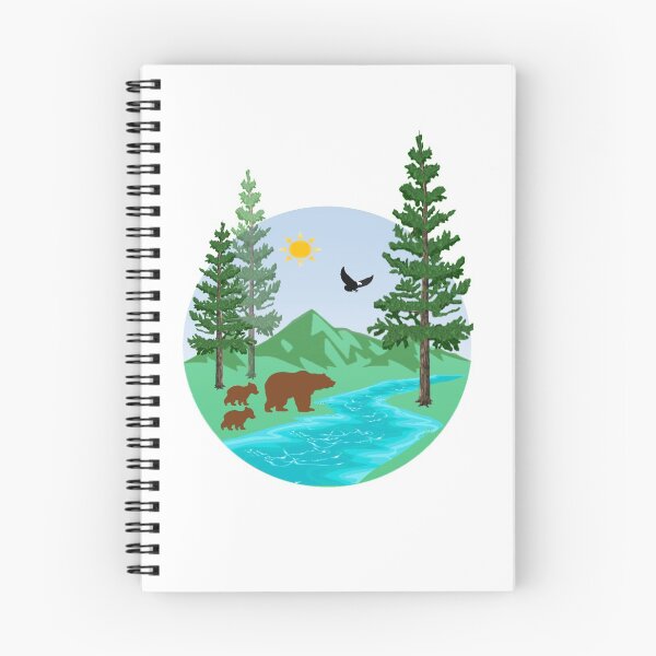 Aperçu de l'œuvre Ours avec oursons Scenic Circle créée et vendue par HighCountry2021.