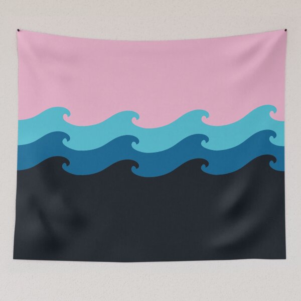 Item preview, Summer Three Mini Wavy Design in Cool Pastel Color Palette designed and sold by NamColors.