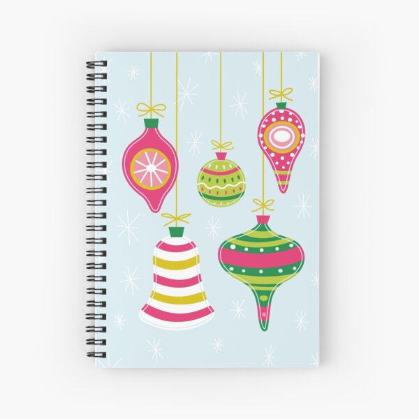 Vintage Christmas Ornaments Spiral Notebook