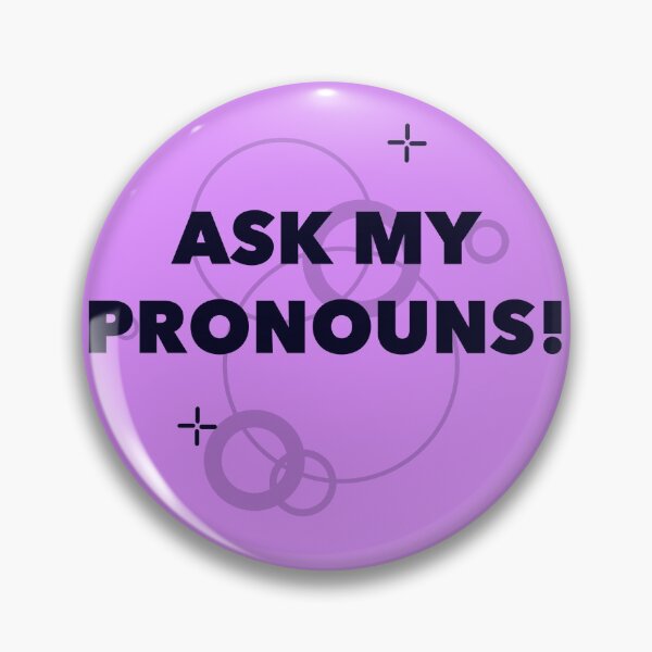 Item preview, Ask My Pronouns (purple) designed and sold by nobodypanic.
