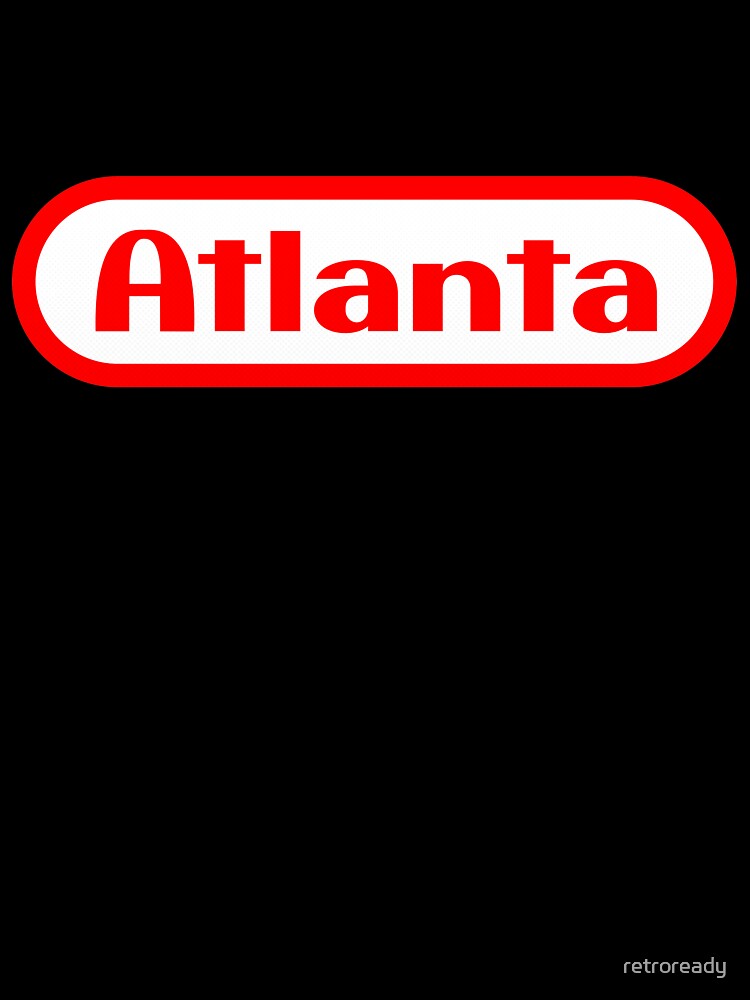 Atlanta GA, Retro Sports Script Logo, Black and White Sticker for Sale  by retroready