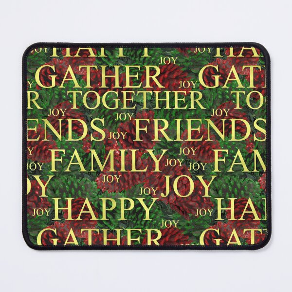 Item preview, Gather Sentiments Gold on Red and Green Pinecones Repeat 5748 designed and sold by Art in My Loft.