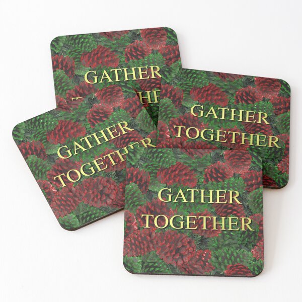 Item preview, Gather Together on Red and Green Pinecones 5748 designed and sold by Art in My Loft.