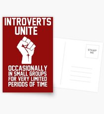 Introverts unite occasionally in small groups for very limited periods of time Postkarten