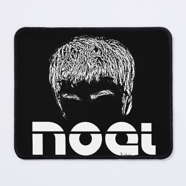Item preview, Noel Gallagher Oasis Monochrome White Name Print designed and sold by Printopia-.