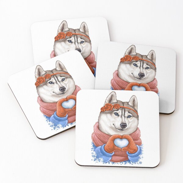 Item preview, Snow hasky heart designed and sold by Niti-Niti.