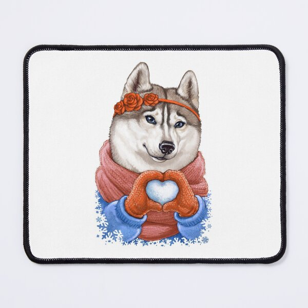 Item preview, Snow hasky heart designed and sold by Niti-Niti.