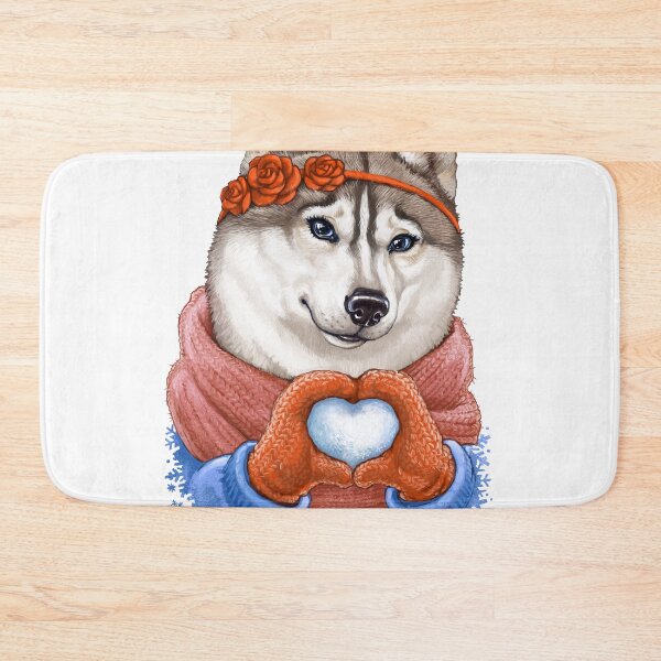 Item preview, Snow hasky heart designed and sold by Niti-Niti.