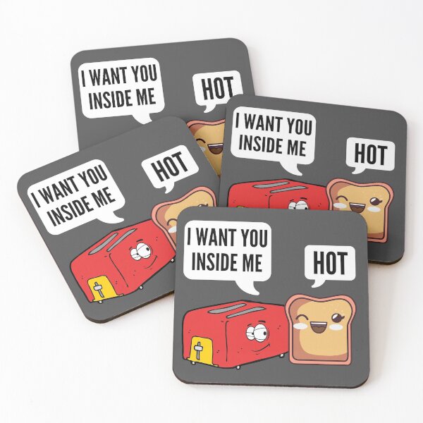 Item preview, Naughty Funny Toaster Innuendo - I Want You Inside Me Thats Hot Toaster and Toast Kawaii Pick Up Line designed and sold by Vibbin4Life33.