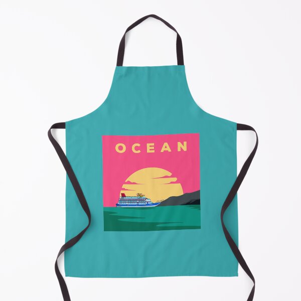 Item preview, Cruise Ship In The Ocean At Sunset Oacian Blue designed and sold by thecooltable.
