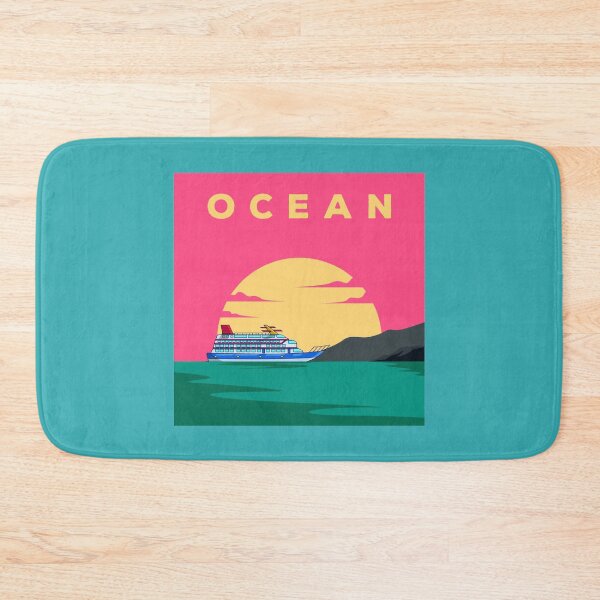 Item preview, Cruise Ship In The Ocean At Sunset Oacian Blue designed and sold by thecooltable.