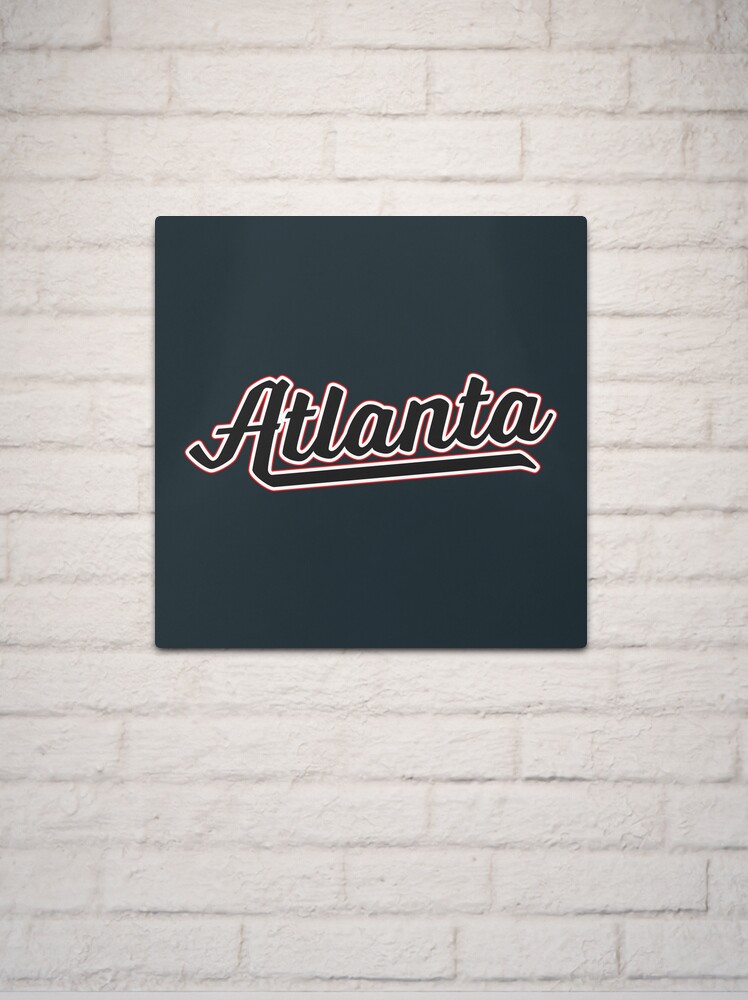 Atlanta GA, Retro Sports Script Logo, Black and White Poster for Sale by  retroready