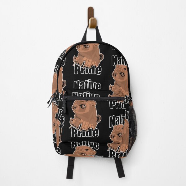 Item preview, Native pride baby Buffalo cute bison calf tribal design brown designed and sold by SpeakthunderArt.