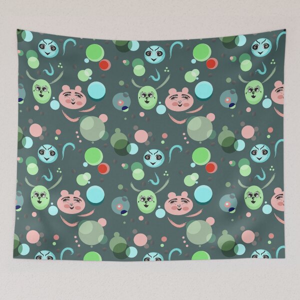 Item preview, Circles, bubbles, green, pink designed and sold by Natairbrush.