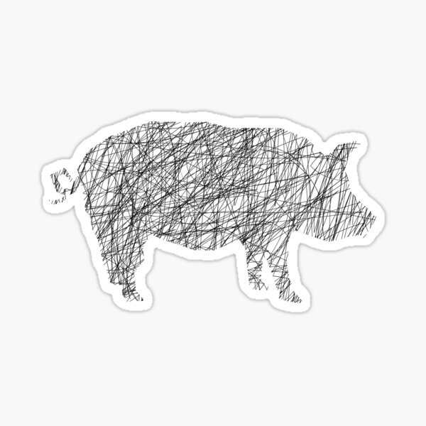 Item preview, Simple Pig Shape Art designed and sold by Heaven-Studio.