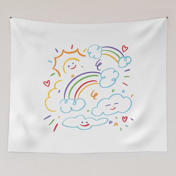 Item preview, Rainbow Sky Hand Drawing designed and sold by StarsForgers.