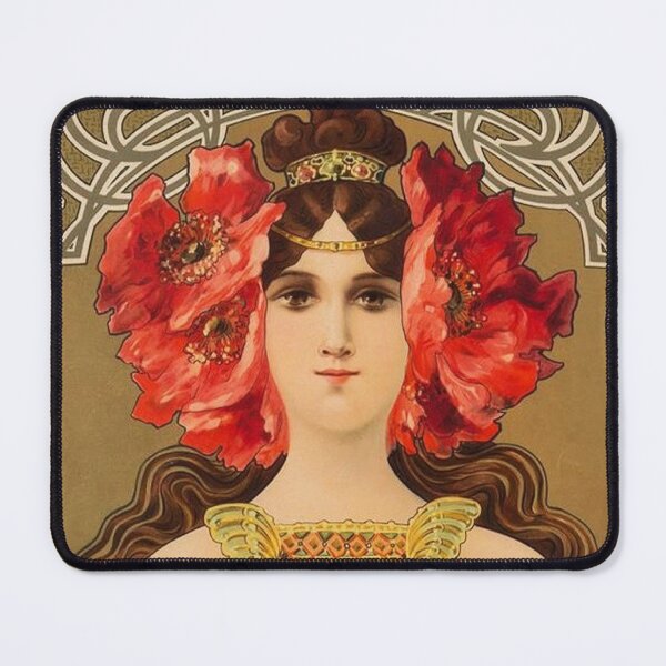 Item preview, Maiden with Red Flowers (1899) - Mary Golay designed and sold by SALON DES ARTS.