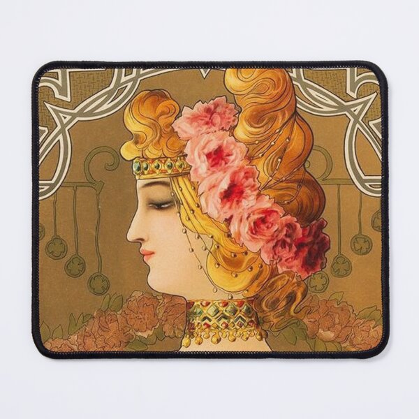 Item preview, Maiden with Pink Flowers (1899) - Mary Golay designed and sold by SALON DES ARTS.