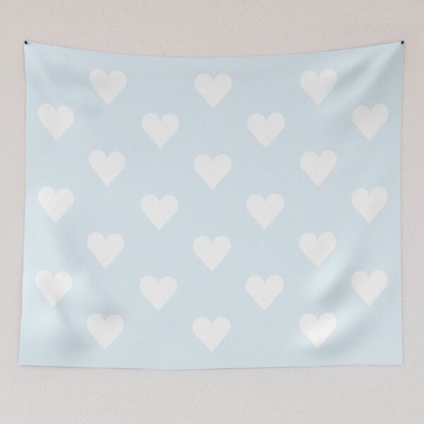Item preview, Medium WHITE & PALE BLUE LOVE HEARTS designed and sold by RachelMacht.
