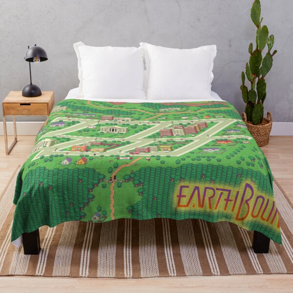 Earthbound Onett Map Throw Blanket