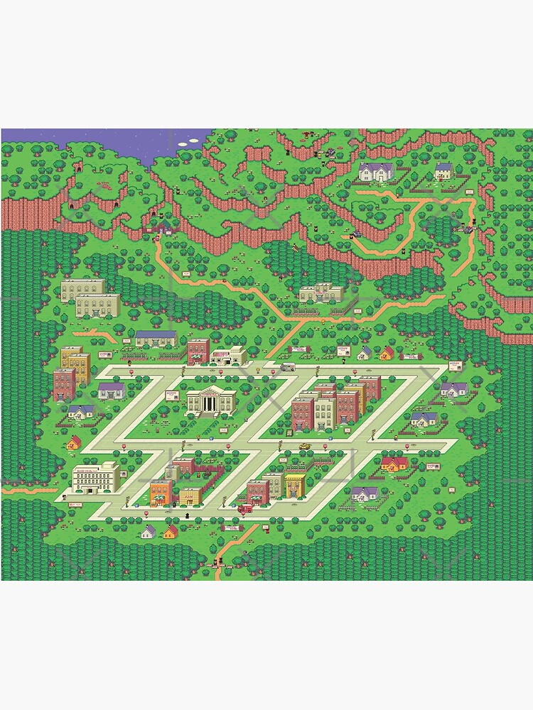 Earthbound Onett Map by Biochao