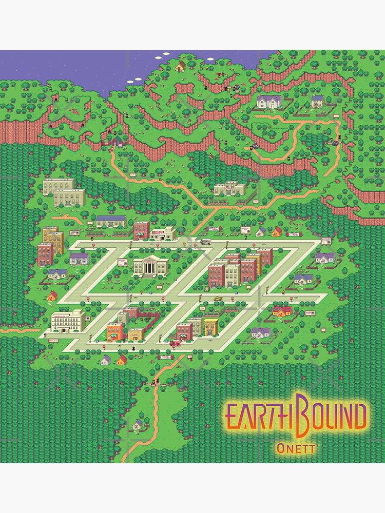 Earthbound Onett Map by Biochao