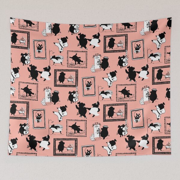 Item preview, Piggy Pighouettes on Peach designed and sold by Christine Philbrick.