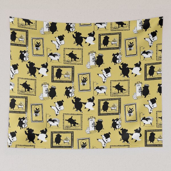 Item preview, Piggy Pighouettes on Mustard designed and sold by Christine Philbrick.