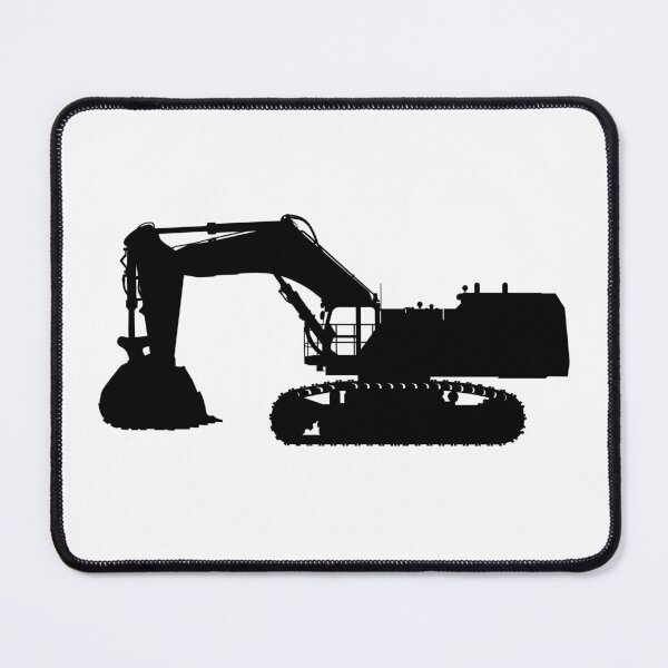 Item preview, Hydraulic crawler excavator Cat 6015B with large loading shovel. Large construction machine backhoe loader, excavator. Isolated realistic silhouette. designed and sold by Marcin Adrian.