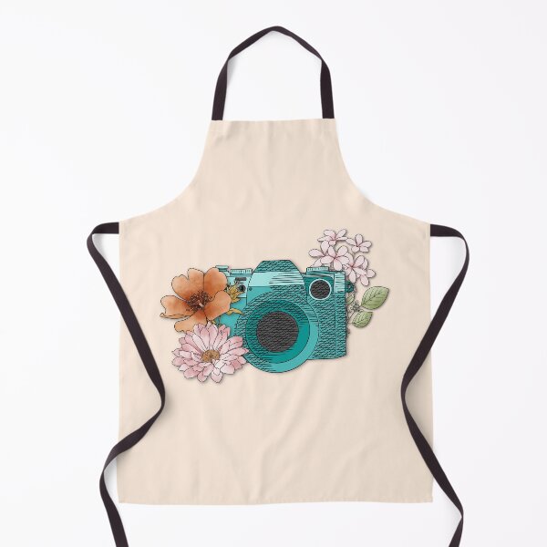 Item preview, Retro Camera Ink Illustration // Floral Illustration designed and sold by creativebakergb.