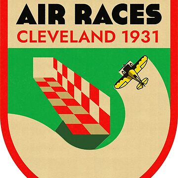Artwork thumbnail, National Air Races Cleveland 1931 Vintage Badge by Aeronautdesign