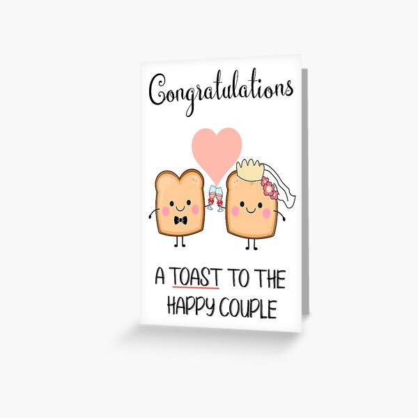 A Toast To The Happy Couple, Funny Wedding, Cute Wedding, Funny Marriage, Cute Marriage, Happy Couple Greeting Card