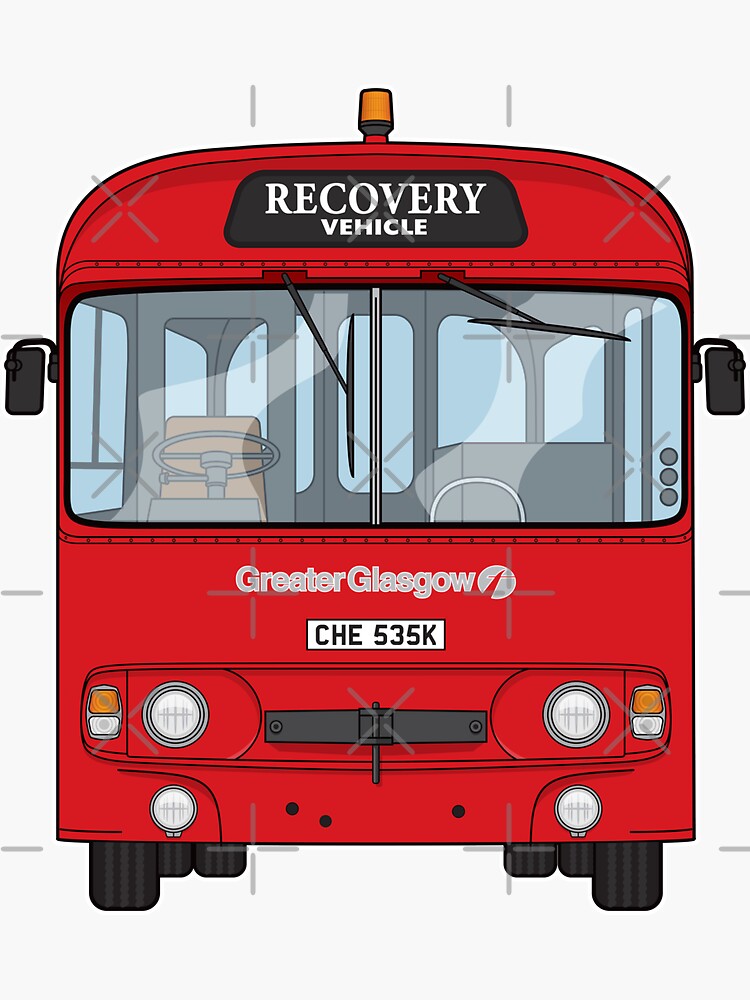 "First Greater Glasgow Tow Wagon CHE535K Glasgow 90s 80s Retro nostalgia" Sticker for Sale by