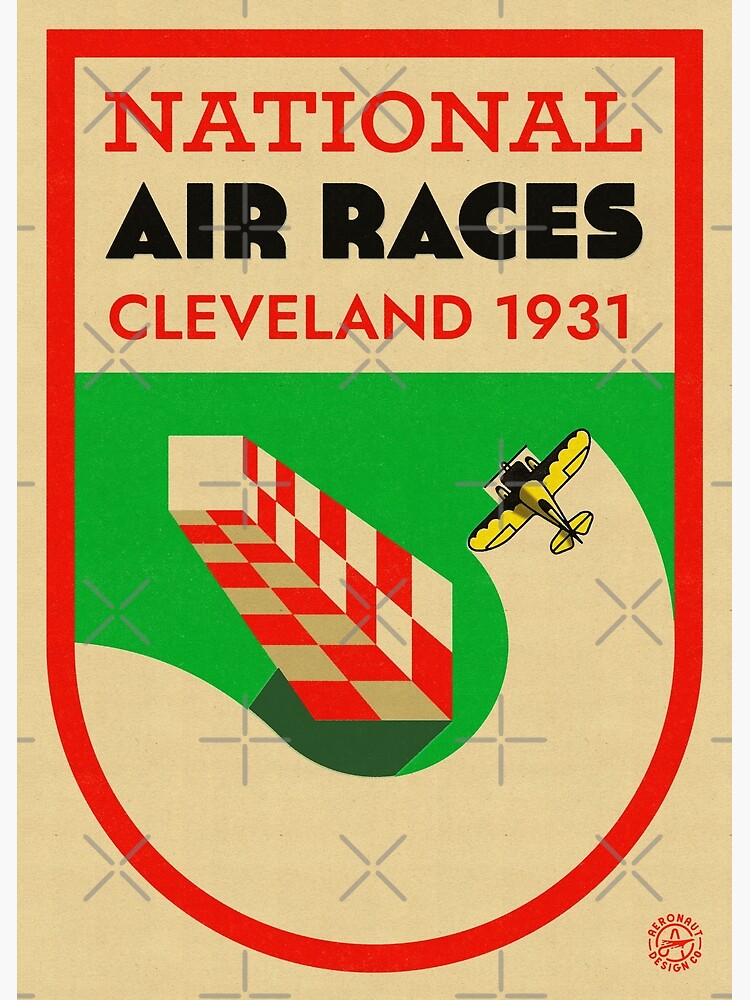 National Air Races Cleveland 1931 Vintage Print by Aeronautdesign