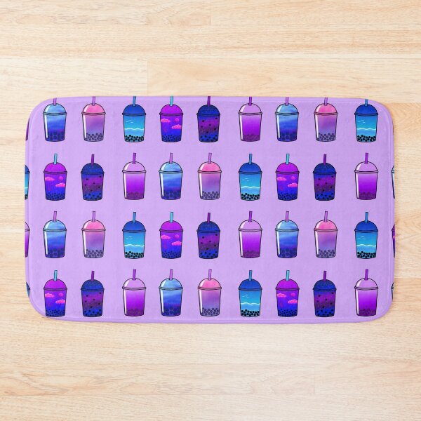 Item preview, 6 Piece Pink Purple Blue Aesthetic Boba Bubble Tea Drink Pack designed and sold by KTCreativeSide.