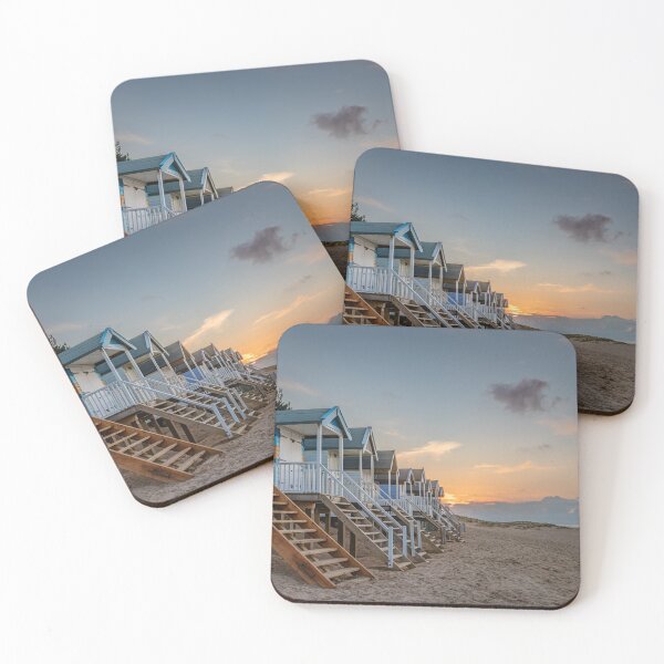 Item preview, Beach Hut Sunset at Wells North Norfolk designed and sold by dp-images.